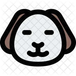 Puppy Closed Eyes Emoji Icon