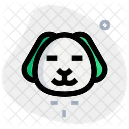 Puppy Closed Eyes Emoji Icon