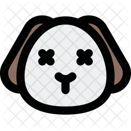 Puppy Death Emoji Icon
