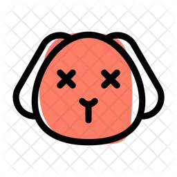 Puppy Death Emoji Icon