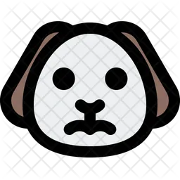 Puppy Frowning Emoji Icon