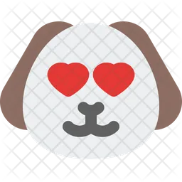 Puppy Heart Eyes Emoji Icon