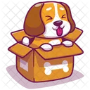 Puppy In Box  Icon
