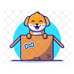 Puppy In Box  Icon