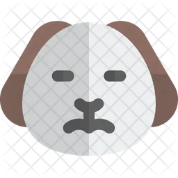 Puppy Sad Closed Eyes Emoji Icon