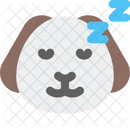 Puppy Sleeping Emoji Icon