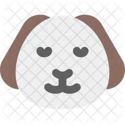 Puppy Smiling Closed Eyes Emoji Icon