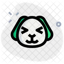Puppy Squinting Emoji Icon