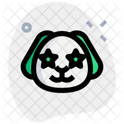 Puppy Star Struck Emoji Icon