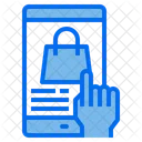 Hand Smartphone Shopping Bag Icon