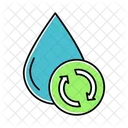 Filtración de agua, purificación.  Icono