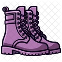 Purple Combat Boots Shoes  Icon