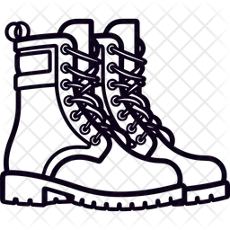 Purple Combat Boots Shoes  Icon