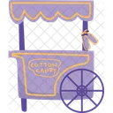 Purple Cotton Candy Cart Night Fair  Icon