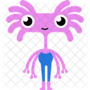 Purple Friendly Alien  Icon