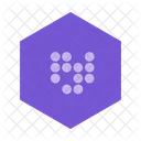 Purple hexagon and dots  Icon