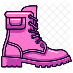Purple Lace-Up Boot Women's Shoes  Icon