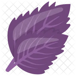 Purple Mustard Leaf  Icon