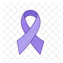 Purple Ribbon Cancer Icon