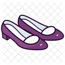 Purple Slippers Fashionable Flat Shoes  Icon