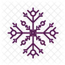 Purple Snowflake Purple Background Icon