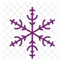Purple Snowflake Snowflake Cold Icon