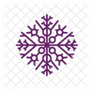 Purple Snowflake Purple White Icon