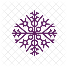 Purple Snowflake  Icon