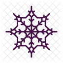 Purple Snowflake Purple White Icon