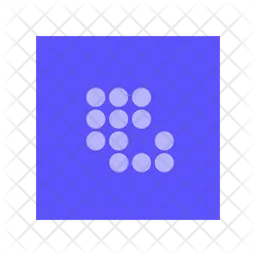 Purple square and dotted symbol  Icon