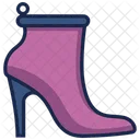 Purple Suede Bootie Women's Shoes  Icon