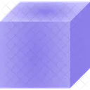 Purple three dimensional cube  Icon