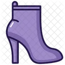 Purple Velvet Booties Women's Flat Shoes  Icon