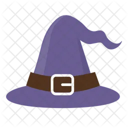 Purple Witch Hat Halloween  Icon