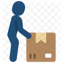 Push Box Person Icon