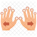 Push All Fingers Hands Fingers Icon