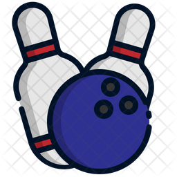 Push bowling Icon - Download in Colored Outline Style