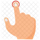 Push One Finger And Twist Back Touch Point Icon