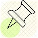 Push Pin Minimal Outline Icon