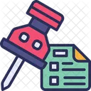 Push Pin Stationary Board Icon