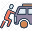 Pushed Car  Icon
