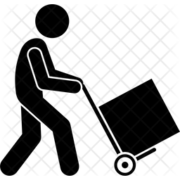 Pushing Box Trolley Icon