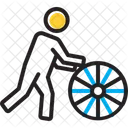 Pushing Exert Force Joggle Icon