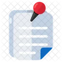 Pushpin Document  Icon