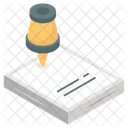 Pushpin Document Doc Archive Icon