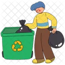 Garbage Bags Housework Chore Icon