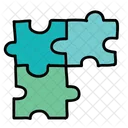 Three Puzzle Pieces Icon