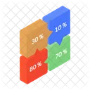 Geschaftsdaten Prozentdiagramm Geschaftsinfografik Symbol