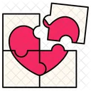 Puzzle Heart Love Valentine Icône