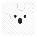 Puzzle Surprised Puzzle Piece Icon